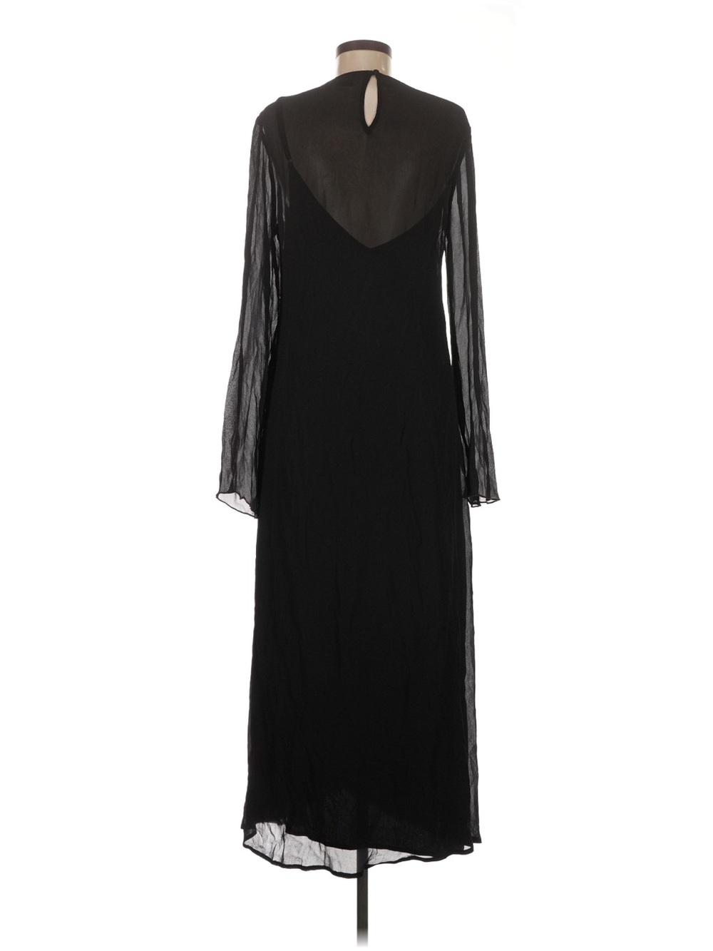 Dissh Mari Black Long Sleeve Sheer Maxi Dress - Picture 5 of 6